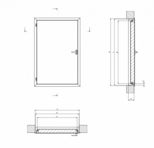 Itin geros termoizoliacijos karnizinės durys DWT 60x80 cm.