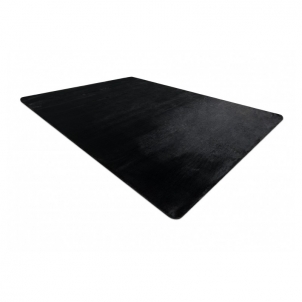 Juodas kailio imitacijos kilimas POSH | 80x150 cm