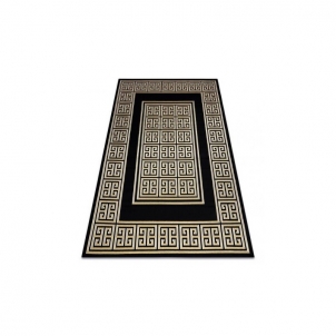 Juodas kilimas su aukso raštais GLOSS Greek | 140x190 cm 