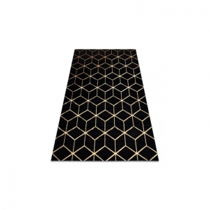 Juodas kilimas su aukso spalvos raštais GLOSS Glamour | 120x170 cm 