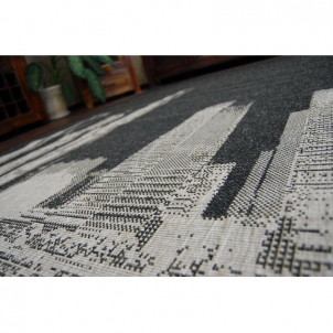 Juodas sizalio kilimas FLOORLUX Miestas | 240x330 cm 