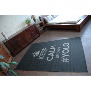 Juodos spalvos sizalio kilimas FLOORLUX YOLO | 120x170 cm 