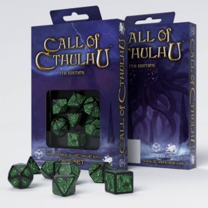 Kauliukų rinkinys Call Of Cthulhu 7th Edition (juodos ir žalios sp.) 