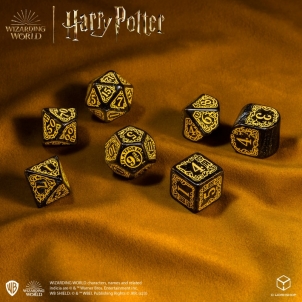 Kauliukų rinkinys Harry Potter. Hufflepuff Modern Dice (juodos sp.)