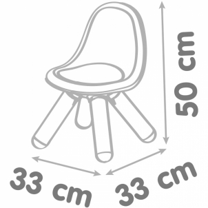 Kėdė su atlošu SMOBY, balta/mėtinė