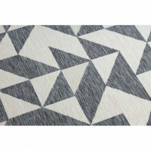 Kilimas su pilkos spalvos motyvais SPRING Trikampiai | 160x230 cm