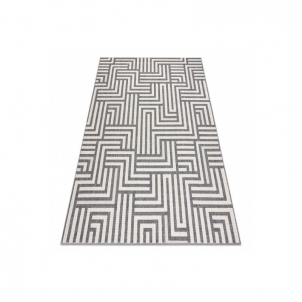 Kilimas su pilkos spalvos raštu SPRING Labirintas | 200x290 cm