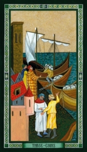 Kortos The Byzantine Tarot ir knyga