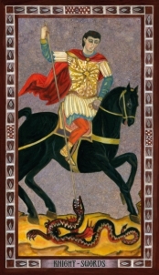 Kortos The Byzantine Tarot ir knyga