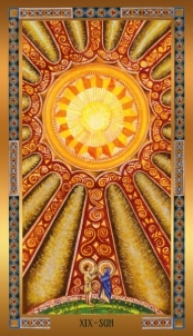 Kortos The Byzantine Tarot ir knyga