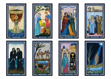 Kortos The Byzantine Tarot ir knyga