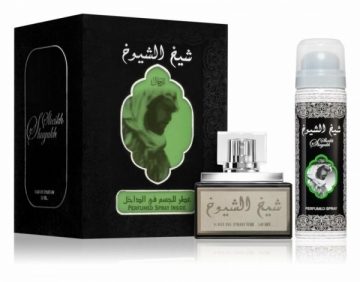 Kvepalai Lattafa Sheikh Al Shuyukh Black - EDP 50 ml + deodorant ve spreji 50 ml Smaržu un kosmētikas komplekti