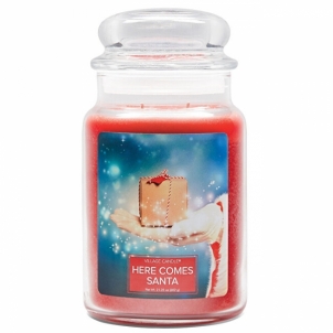 Kvepianti žvakė Village Candle Scented candle in glass Here Comes Santa 602 g Ароматы для дома