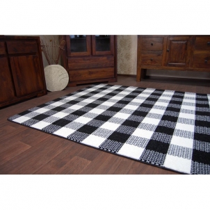 Languotas kilimas su juodais akcentais SKETCH | 140x190 cm 