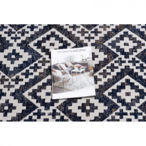Lauko kilimas su mėlynais raštais MUNDO | 120x170 cm