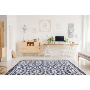 Lauko kilimas su mėlynais raštais MUNDO | 140x190 cm