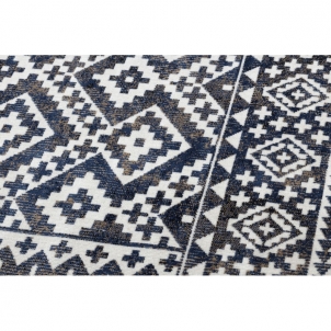 Lauko kilimas su mėlynais raštais MUNDO | 180x270 cm