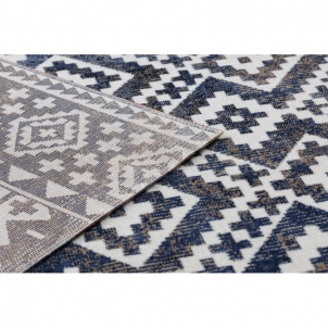 Lauko kilimas su mėlynais raštais MUNDO | 80x250 cm