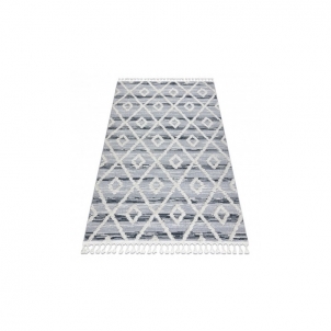 Marokietiško dizaino pilkas kilimas su raštais SEVILLA | 240x330 cm 