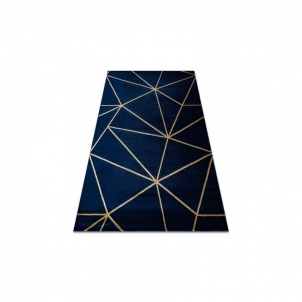 Mėlynas kilimas su aukso akcentais EMERALD Glamour | 140x190 cm 