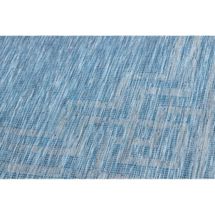 Mėlynas kilimas su dekoruota kraštine PATIO | 155x220 cm