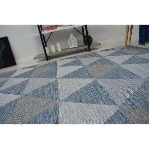 Mėlynas sizalio kilimas LOFT Trikampiai | 120x170 cm 