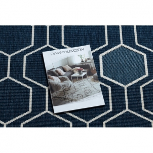 Mėlynos spalvos kilimas SPRING Geometry | 80x150 cm 