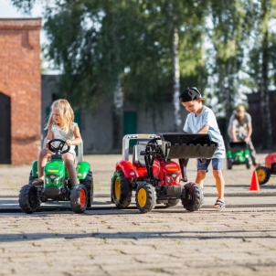 Minamas traktorius Falk Red Supercharger su priekaba, raudonas