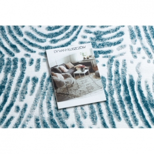 Modernus kilimas su mėlynais raštais MEFE | 160x220 cm 