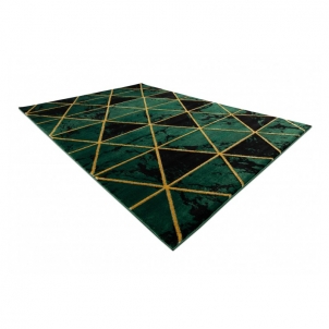 Modernus žalias kilimas su aukso akcentais EMERALD | 120x170 cm