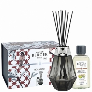 Namų kvapas Maison Berger Paris Prisme black diffuser stick gift set + Divočina refill 200 ml 