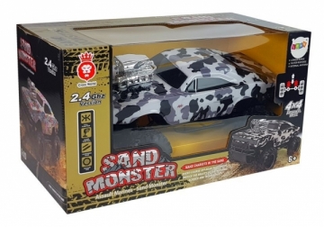 Nuotoliniu būdu valdomas automobilis Sand Monster-Camo (juodai baltas)