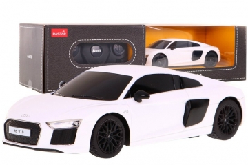 Nuotoliniu būdu valdomas automobilis Audi R8, 1:24, baltas 