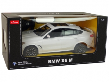 Nuotoliniu būdu valdomas automobilis Bmw X6 M, 1:14, baltas LN15288