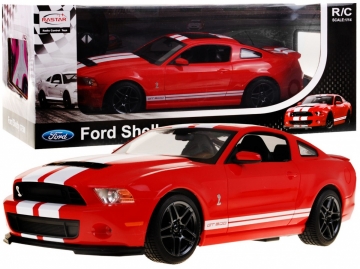 Nuotoliniu būdu valdomas automobilis Ford Shelby Mustang GT500, 1:14, raudonas