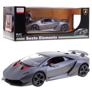 Nuotoliniu būdu valdomas automobilis Lamborghini Sesto Elemento, 1:14, sidabrinis