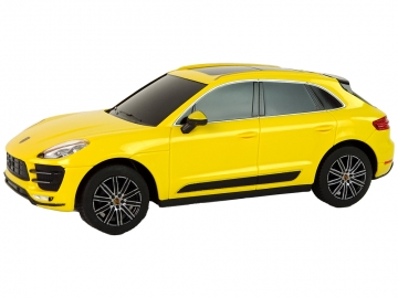 Nuotoliniu būdu valdomas automobilis Porsche Macan Turbo, 1:24, geltonas