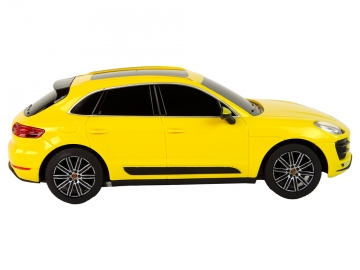 Nuotoliniu būdu valdomas automobilis Porsche Macan Turbo, 1:24, geltonas