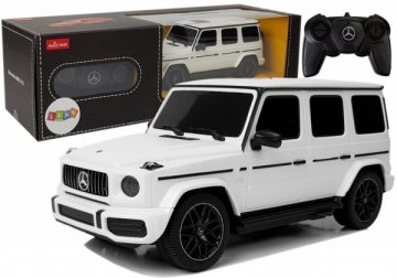 Nuotoliniu būdu valdomas Mercedes AMG G63, 1:24, baltas 