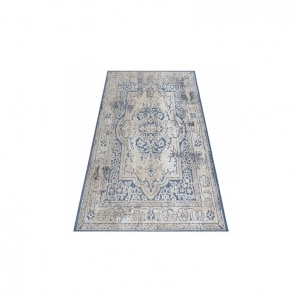 Ornamentais margintas kilimas su mėlynais akcentais SOLE | 160x220 cm 