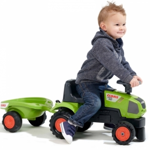 Paspiriamas traktorius su priekaba - Baby Claas Axos 310, žalias