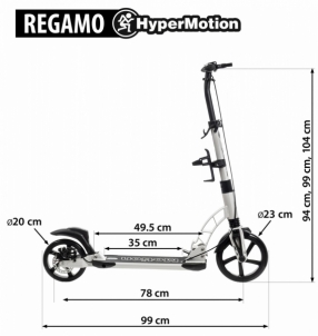 Paspirtukas HyperMotion Regamo Disc white