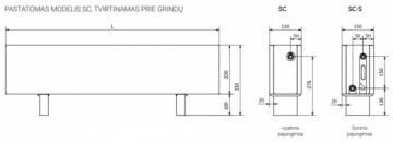 Pastatomas konvektorius SC 200x15x23