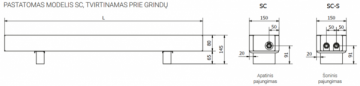 Pastatomas konvektorius SC 260x15x8