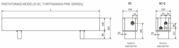 Pastatomas konvektorius SC 290x15x13