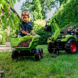 Pedalais minamas traktorius su priekaba - CLAAS AVEC, žalias