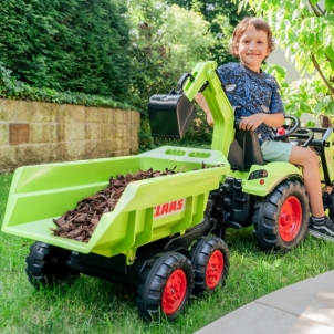 Pedalais minamas traktorius su priekaba - CLAAS AVEC, žalias