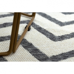 Pilkas dvipusis kilimas TWIN ZigZag | 60x90 cm