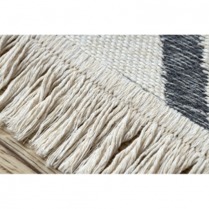 Pilkas dvipusis kilimas TWIN ZigZag | 60x90 cm