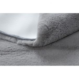 Pilkas kailio imitacijos kilimas TEDDY | 80x150 cm